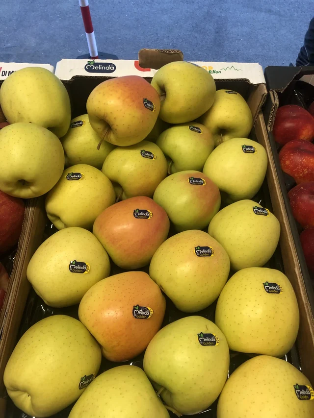 Frische, saftige Golden-Delicious-Äpfel von Melinda - banchetto Bottamedi in Via Cavalleggeri Udine, Mezzolombardo